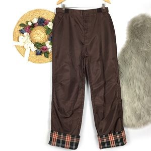 Grunge plaid windbreaker utility pants